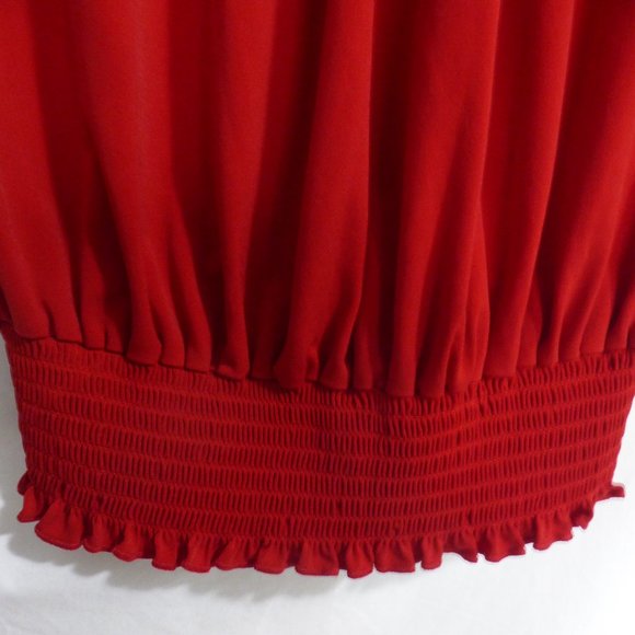 GRASS COLLECTION, s, small, red blouse, embroidered design back, BNWOT - Picture 5 of 8